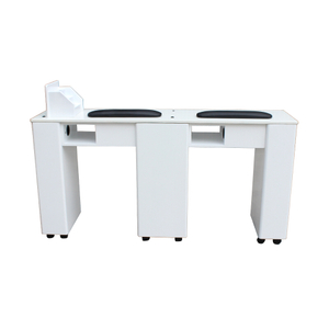 Современный белый французский маникюрный стол с защитой от ацетона, мебель для маникюрных станций для салонов красоты, двойной стол для маникюра
